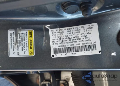 2009 Acura Tl 3.5 from USA, damaged, VIN 19UUA86219A020062